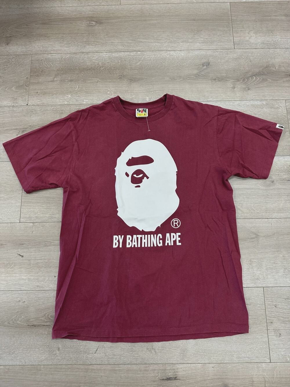 Bape By Bathing Ape Maroon Tee T Shirt sz XL SF
